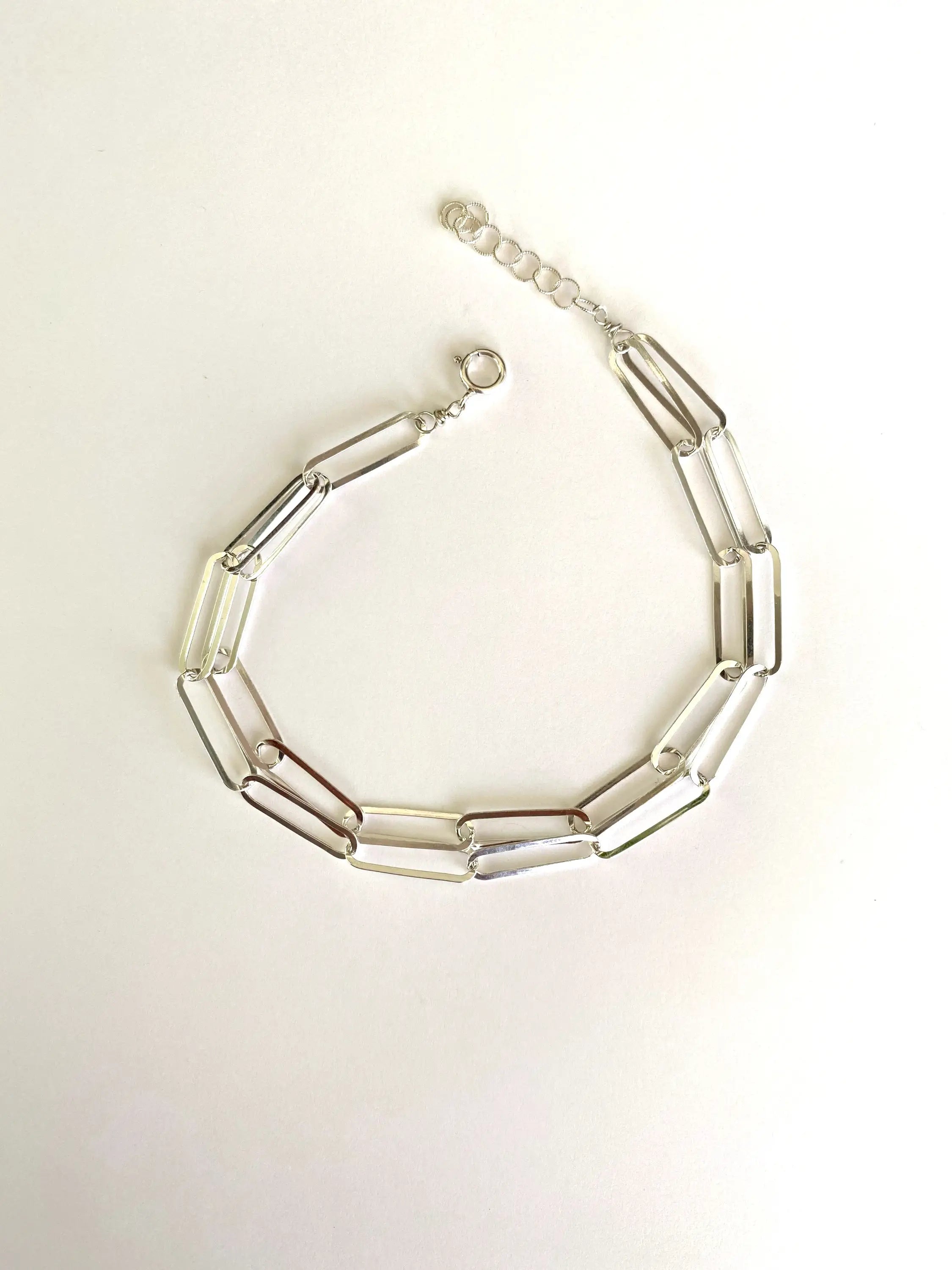 Silver Double Link Chain Bracelet